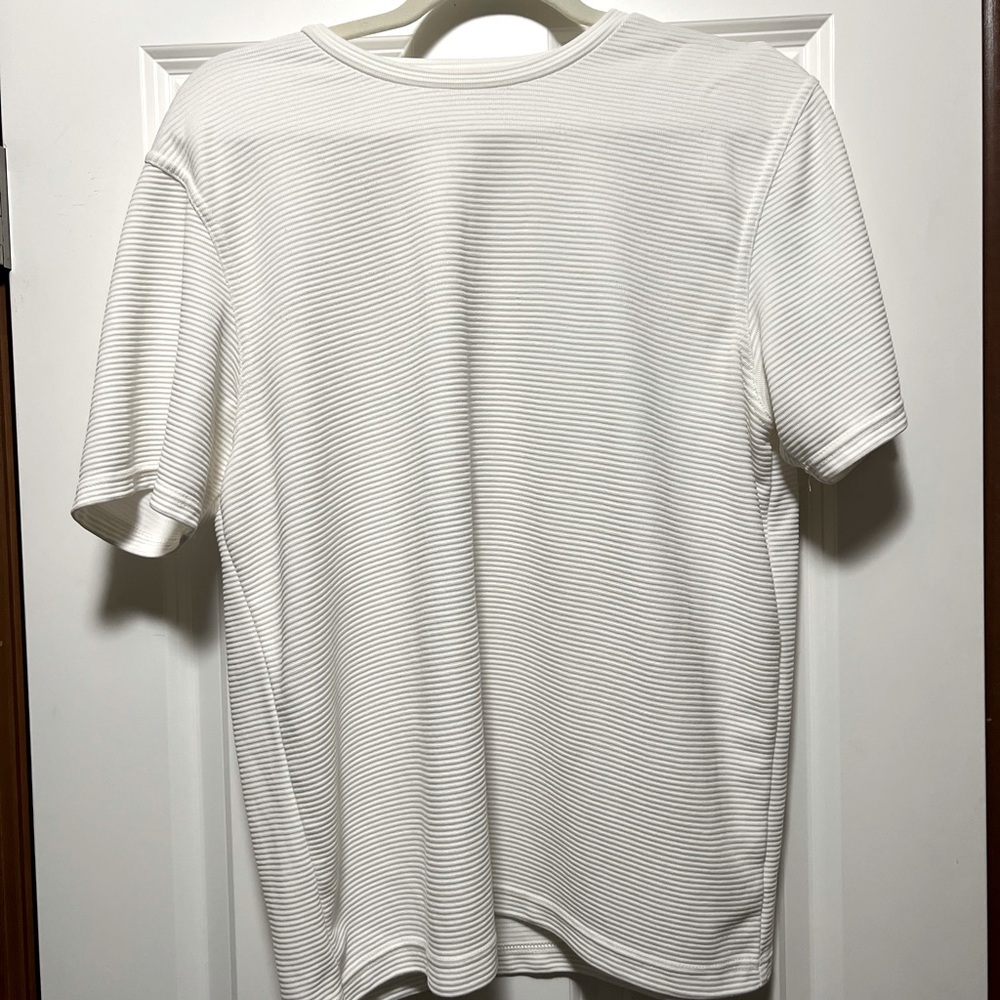 Medium white ribbed calvin klein knit 67% modal 33% polyester